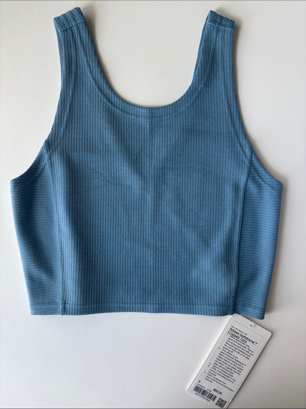 lululemon Ribbed Softstreme Cropped Tank - utility blue ( UTYB )